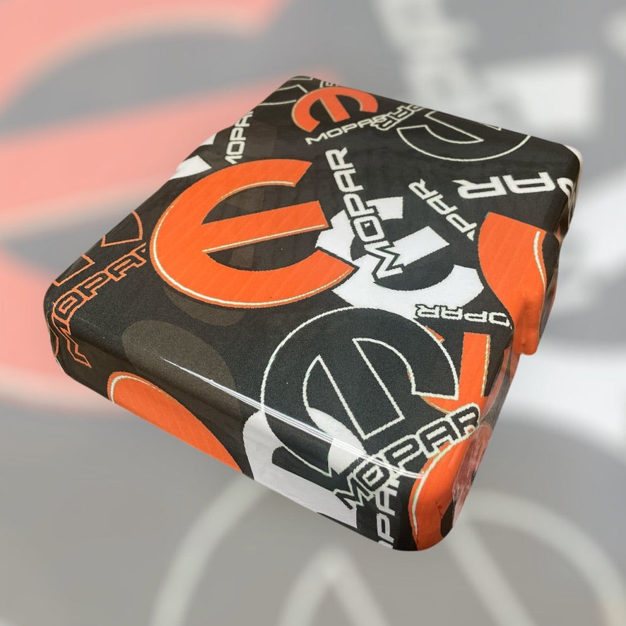 Custom Hydro Dipped Orange Mopar Fuse Box Lid Cover Charger/Challenger 2015+ Chrysler 2011+