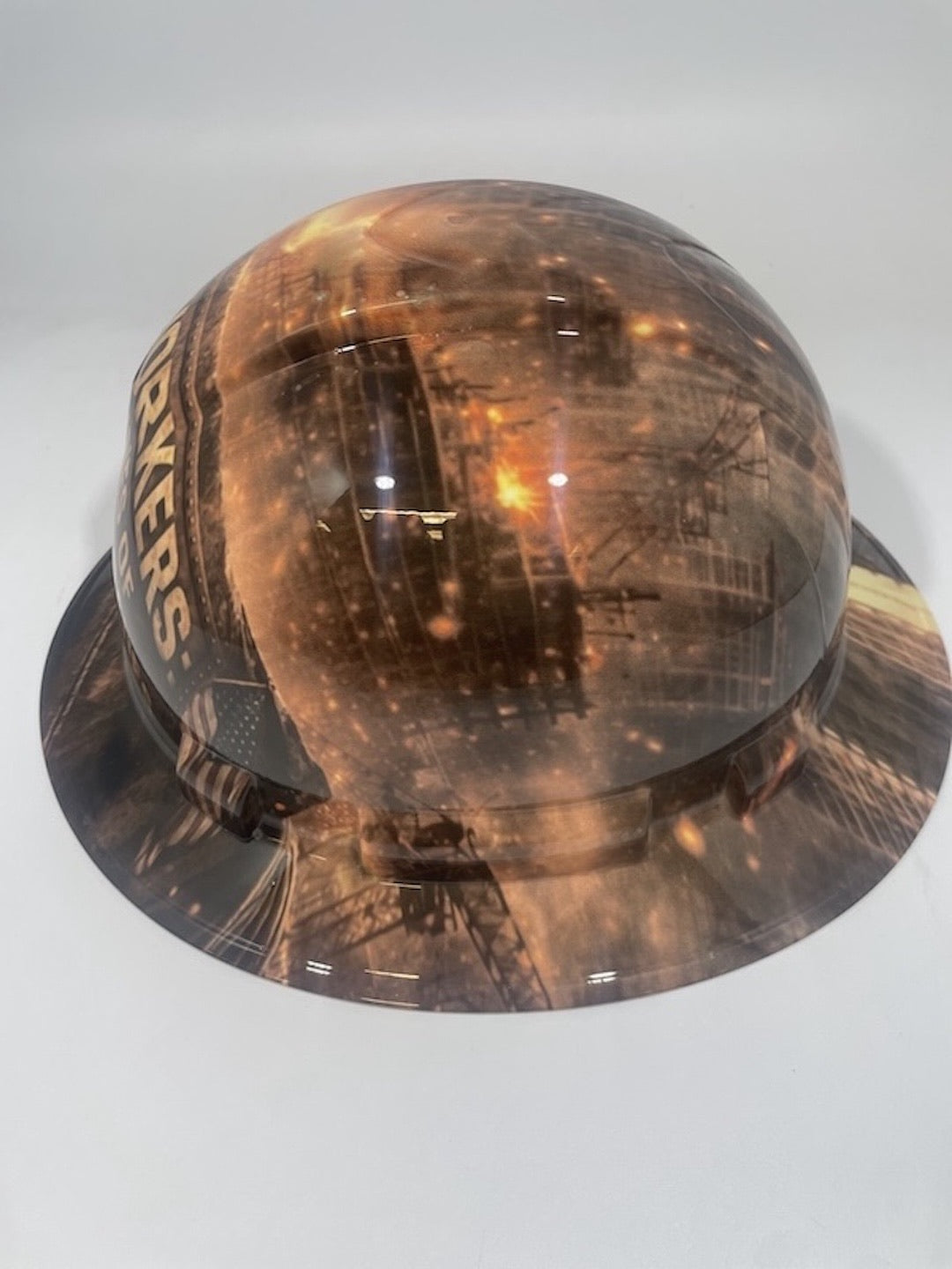 Full Brim Hard Hat Hydro Dipped Iron Workers Marines