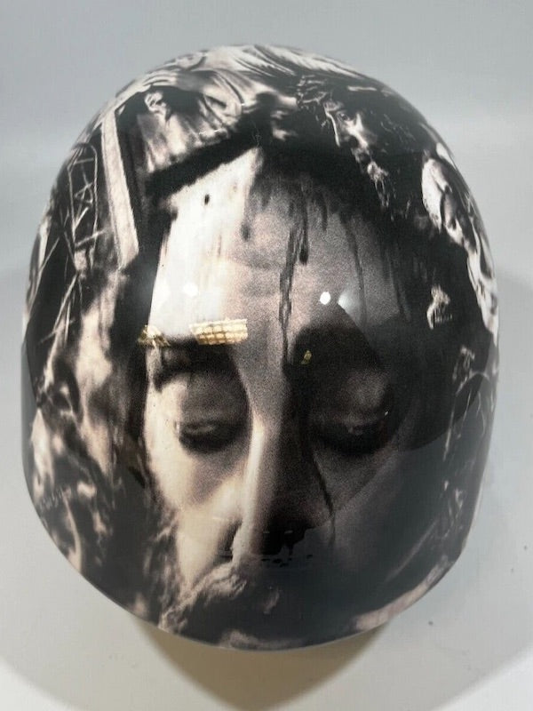 Baseball Cap Style Motorcycle Helmet Jesus