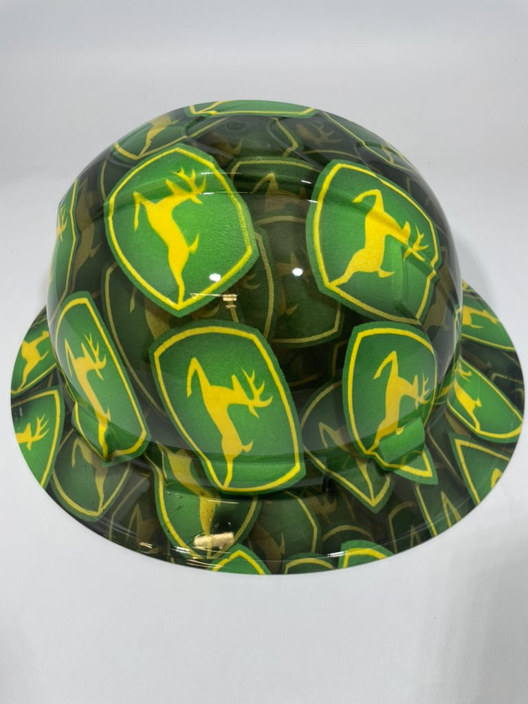 Full Brim Hard Hat Hydro Dipped John Deere