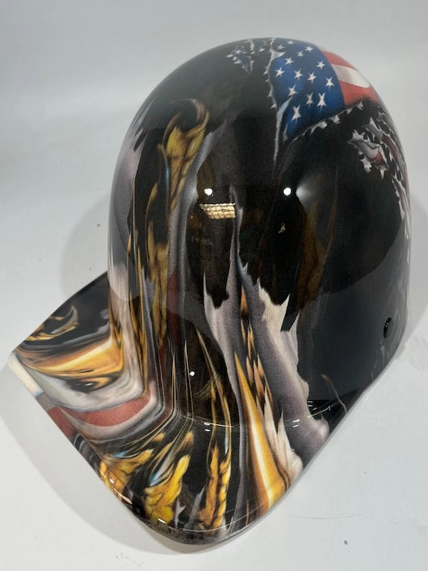 Baseball Cap Style Motorcycle Helmet RIPPING EAGLES