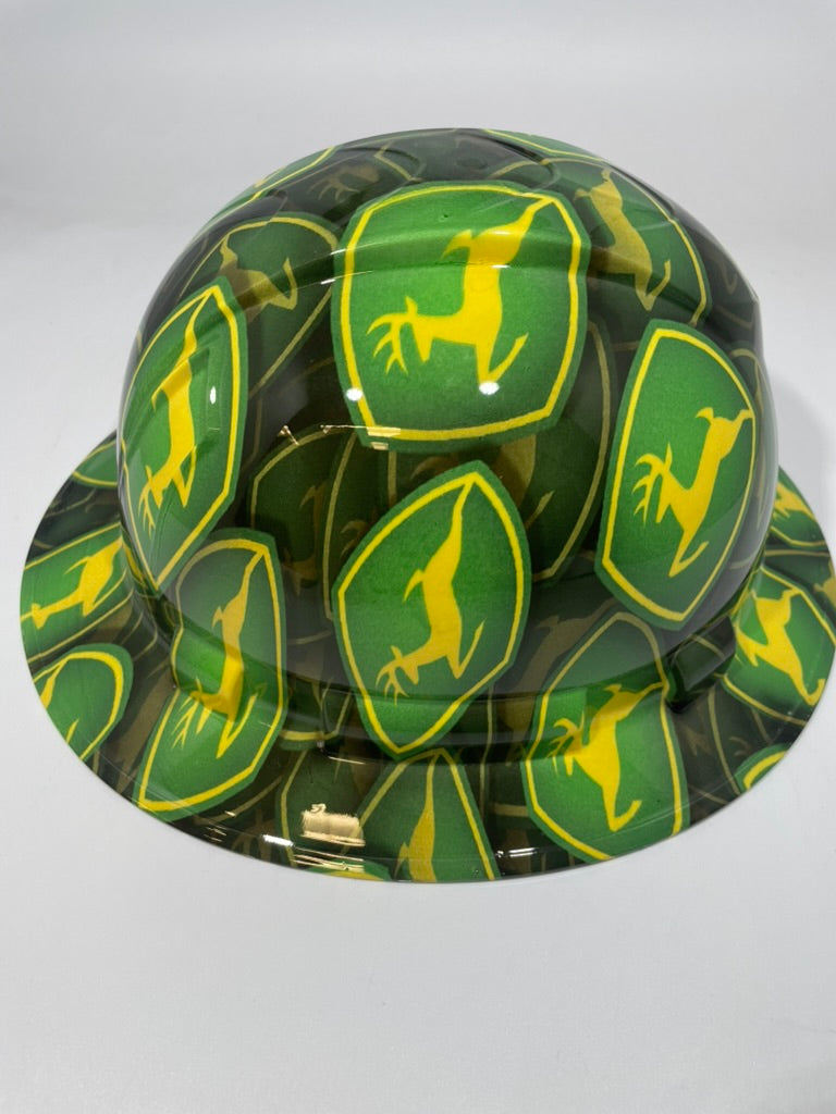 Full Brim Hard Hat Hydro Dipped John Deere