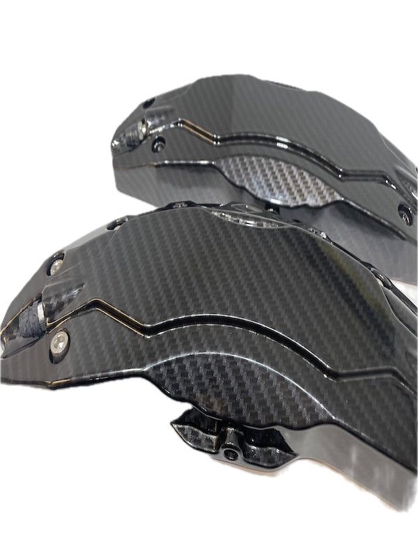 Custom Carbon Fiber Hydro Dipped Tesla Brake Caliper Covers 2017–2024 Tesla Model Y