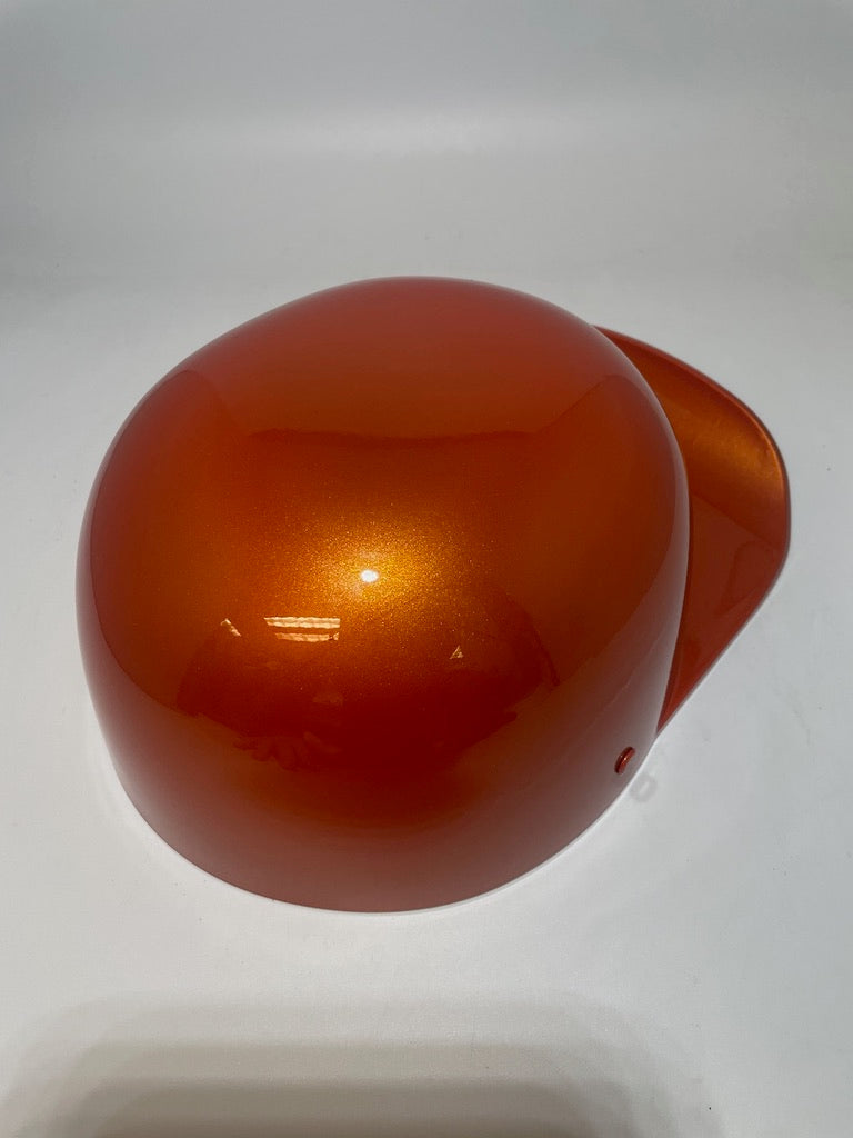 Baseball Cap Style Motorcycle Helmet Electric Orange