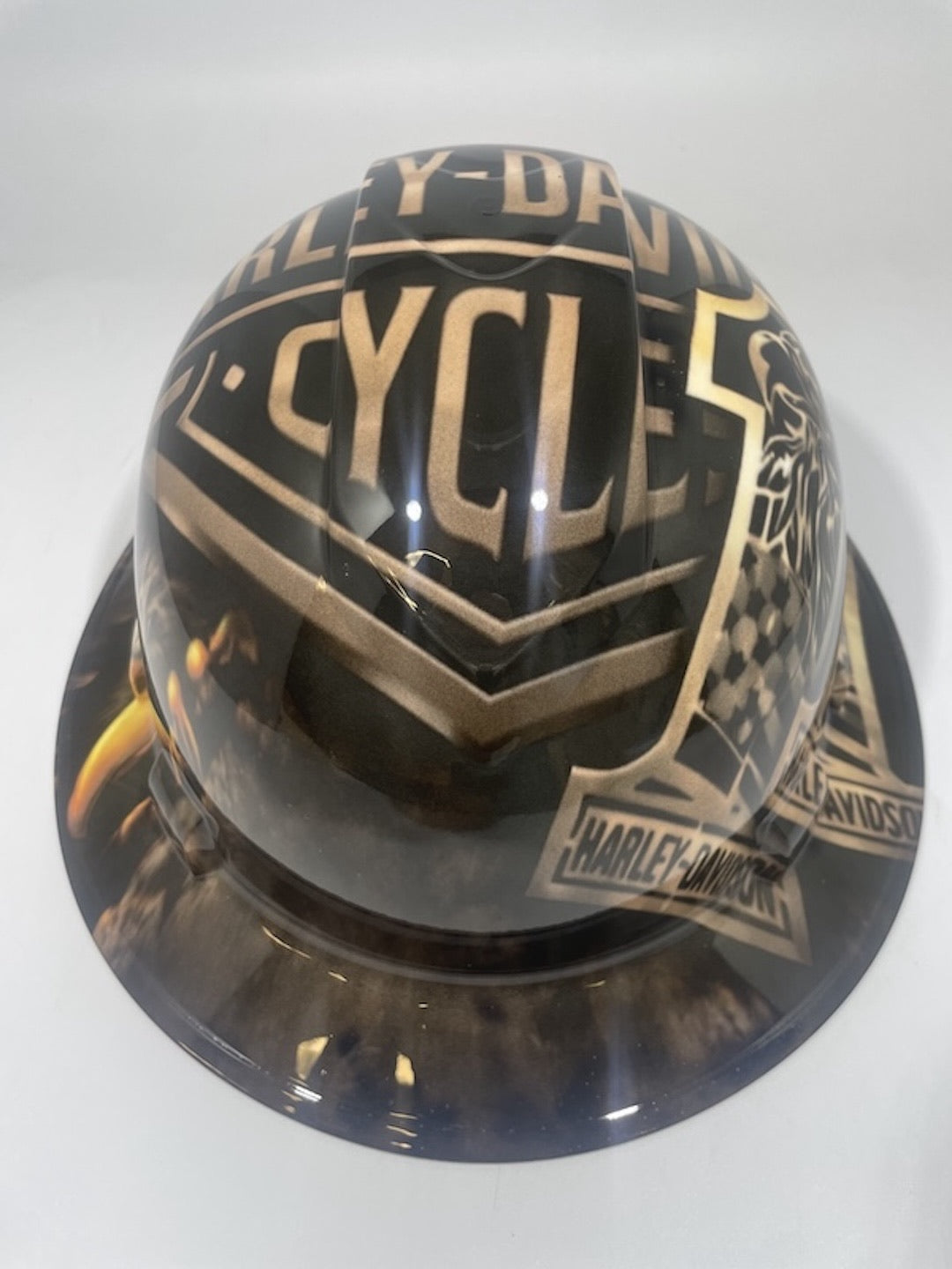 Full Brim Hard Hat Hydro Dipped Harley 1