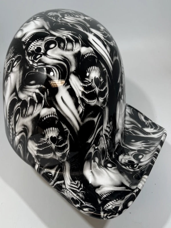 Baseball Cap Style Motorcycle Helmet HEAR NO EVIL SPEAK NO EVIL SEE NO EVIL