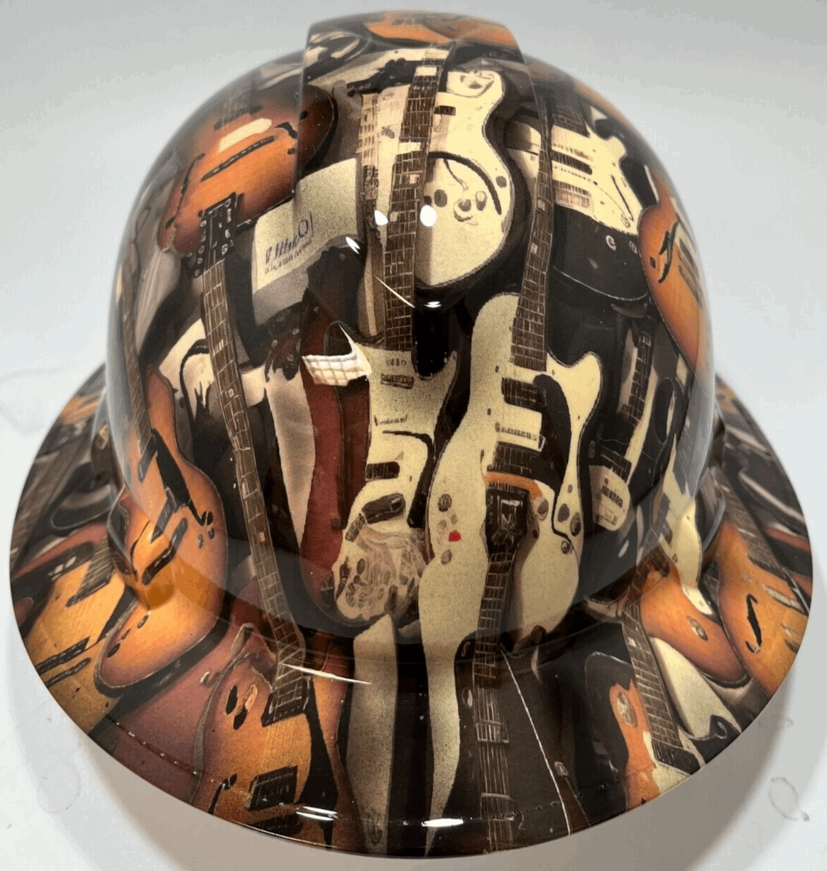 Full Brim Hard Hat Hydro Dipped GUITARS