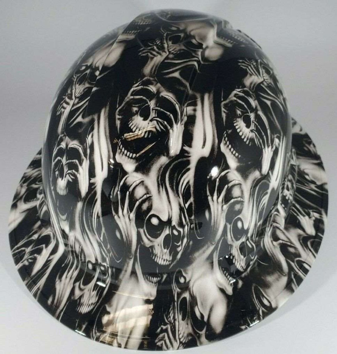 Full Brim Hard Hat Hydro Dipped HEAR SEE SPEAK NO EVIL