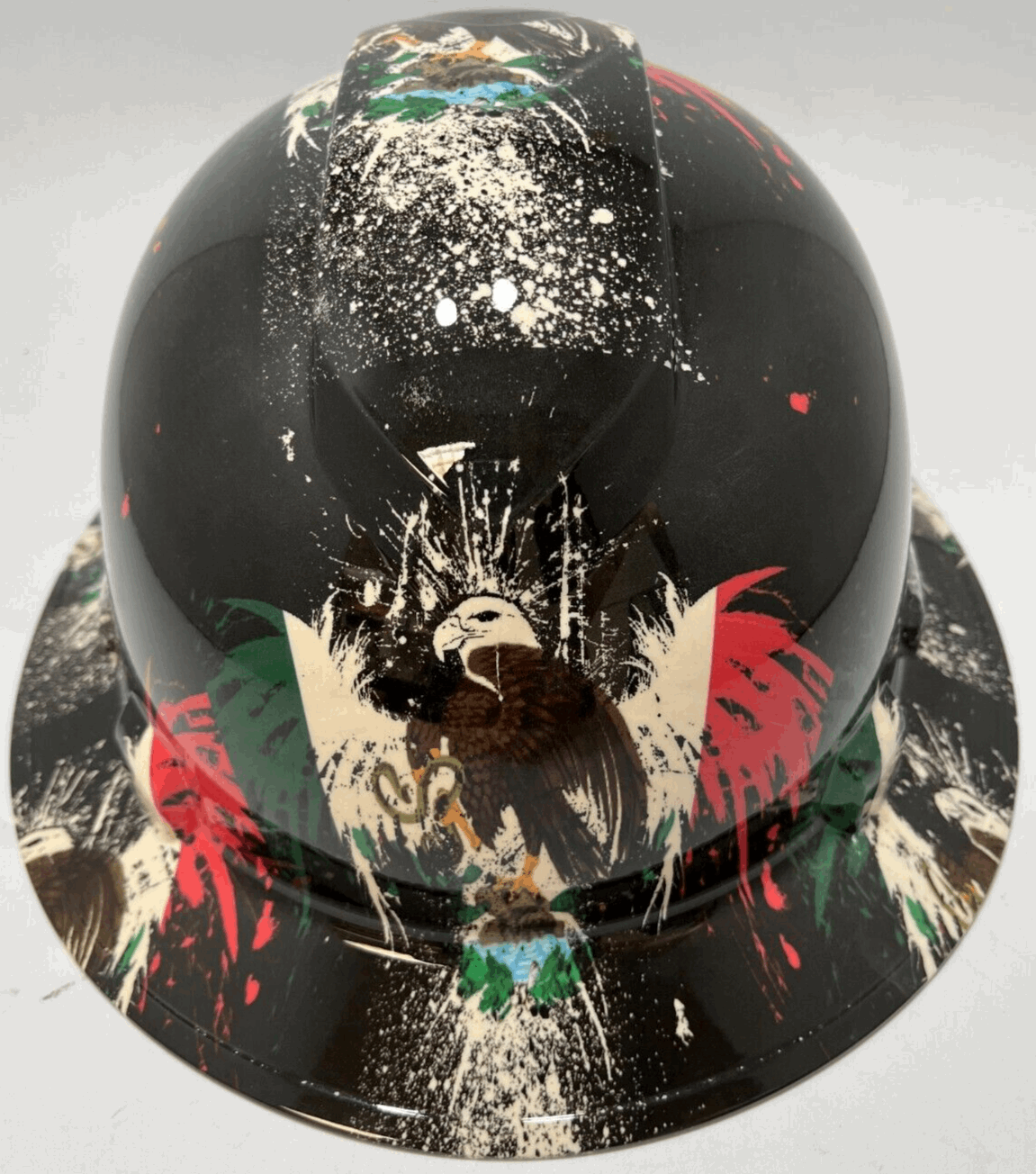 Full Brim Hard Hat Hydro Dipped SICK MEXICAN ROOTS FLAG