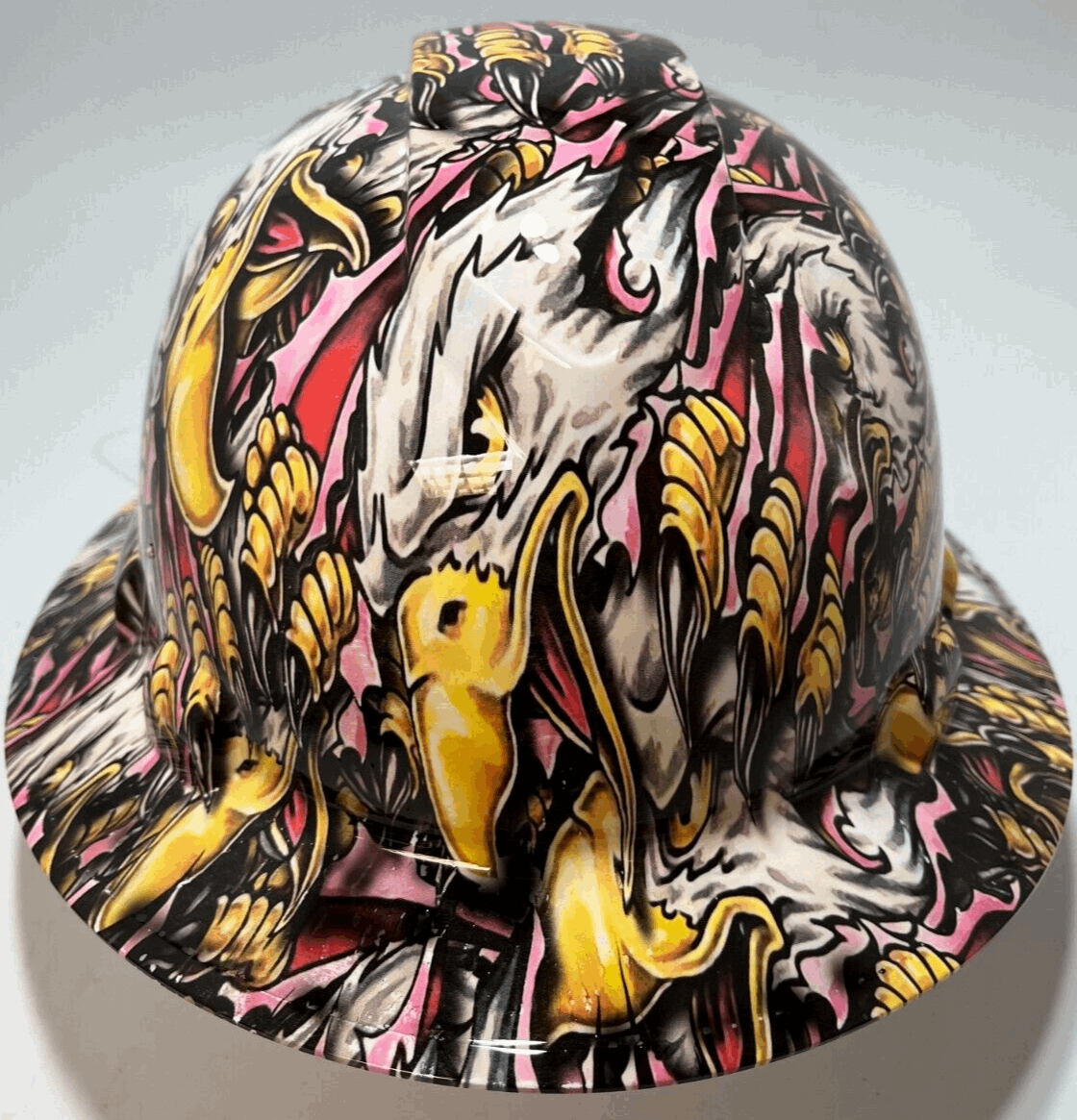 Full Brim Hard Hat Hydro Dipped SCREAMING EAGLES