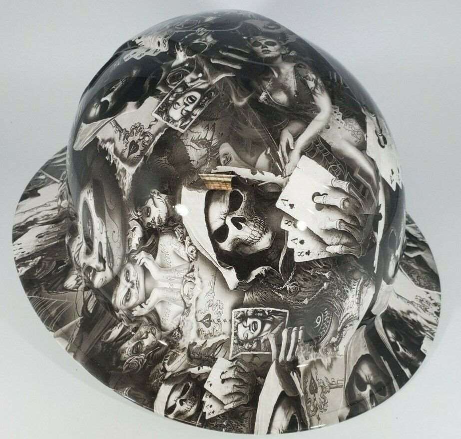Full Brim Hard Hat Hydro Dipped HUSTLERS HAND