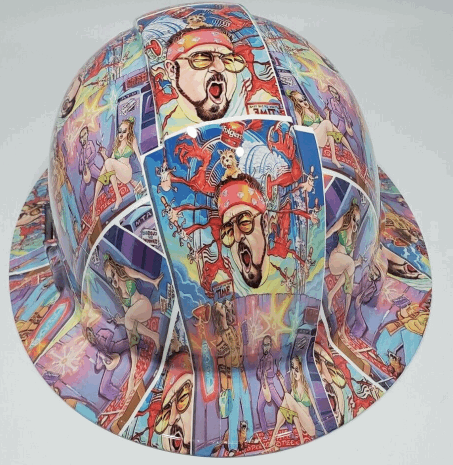 Full Brim Hard Hat Hydro Dipped The Big Lebowski