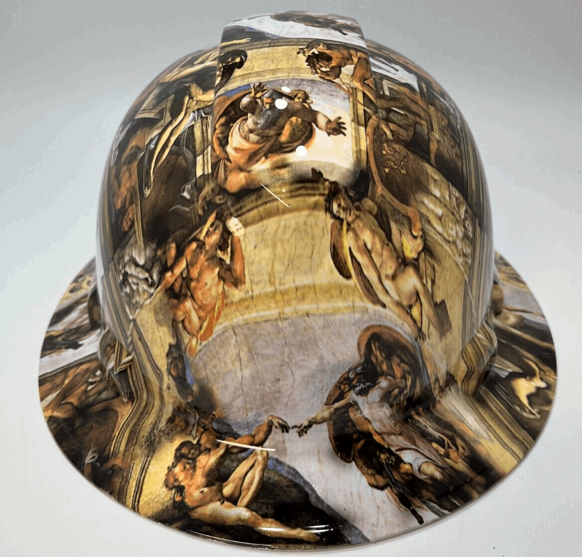 Full Brim Hard Hat Hydro Dipped SISTINE CHAPEL MICHELANGELO