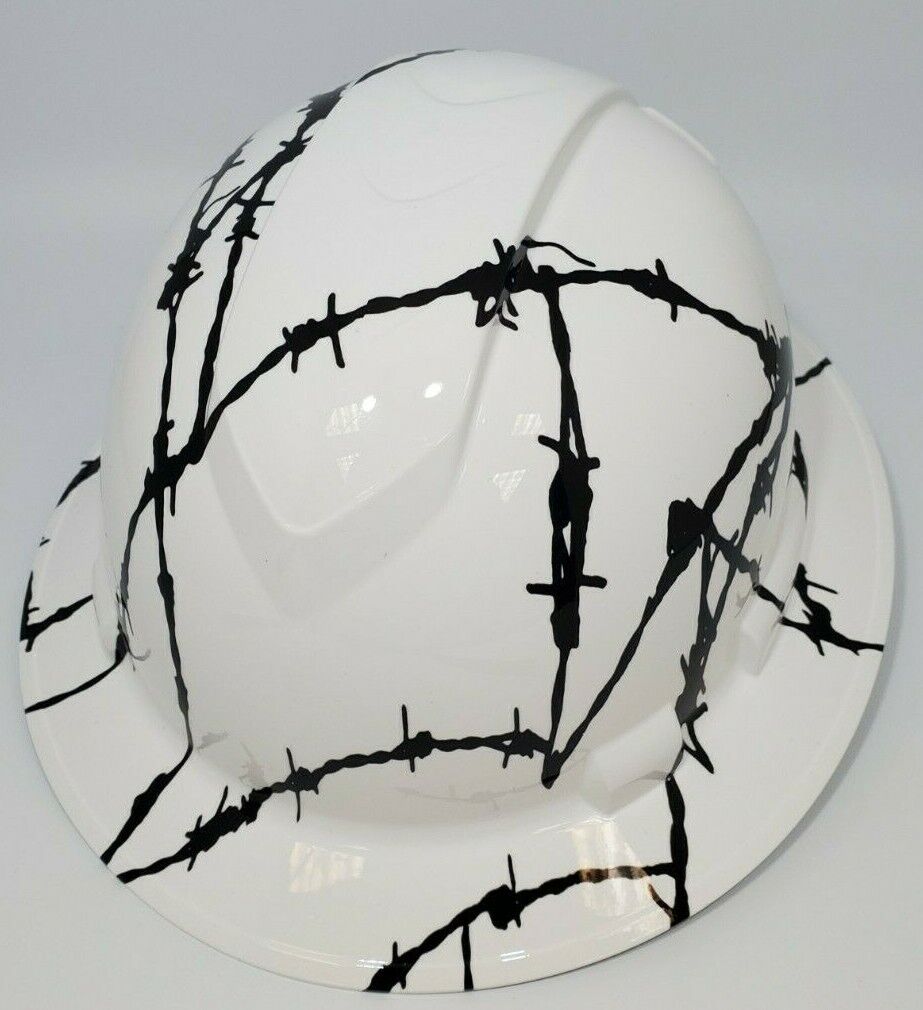 Full Brim Hard Hat Hydro Dipped BARB WIRE
