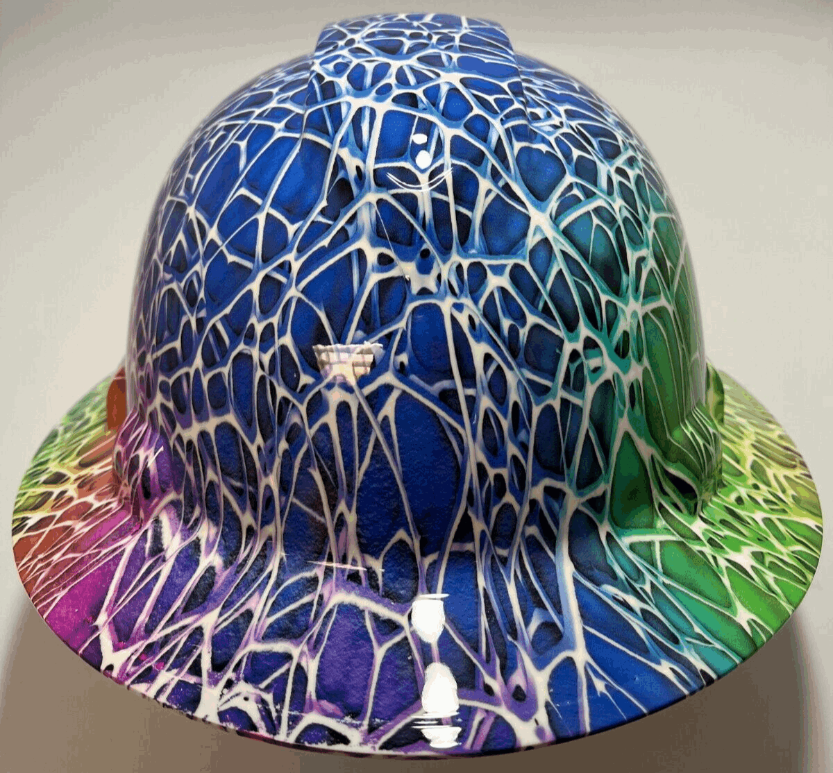 Full Brim Hard Hat Hydro Dipped ALIEN WEB