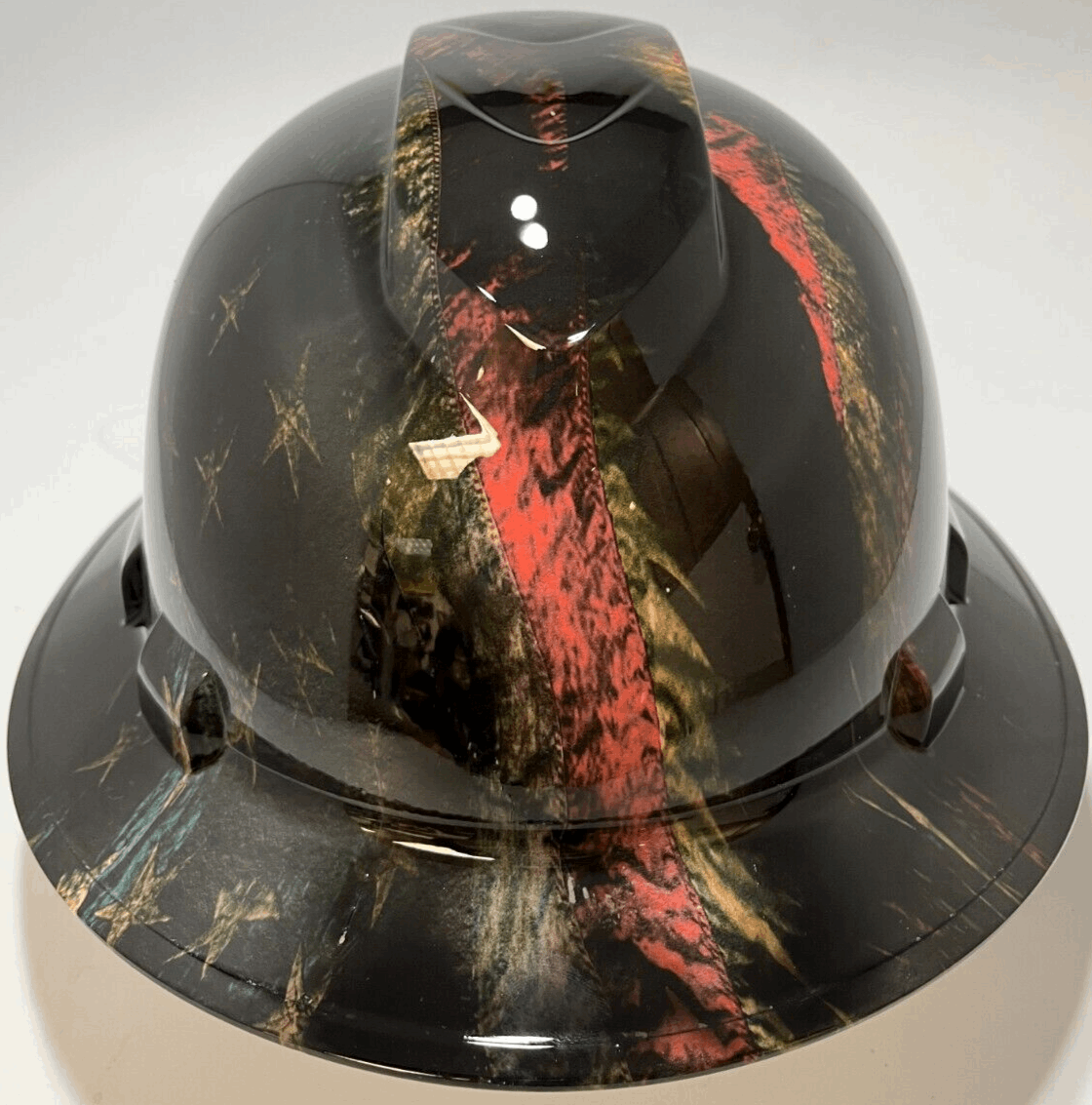 Full Brim Hard Hat Hydro Dipped WAVY GRUNGE AMERICAN FLAG