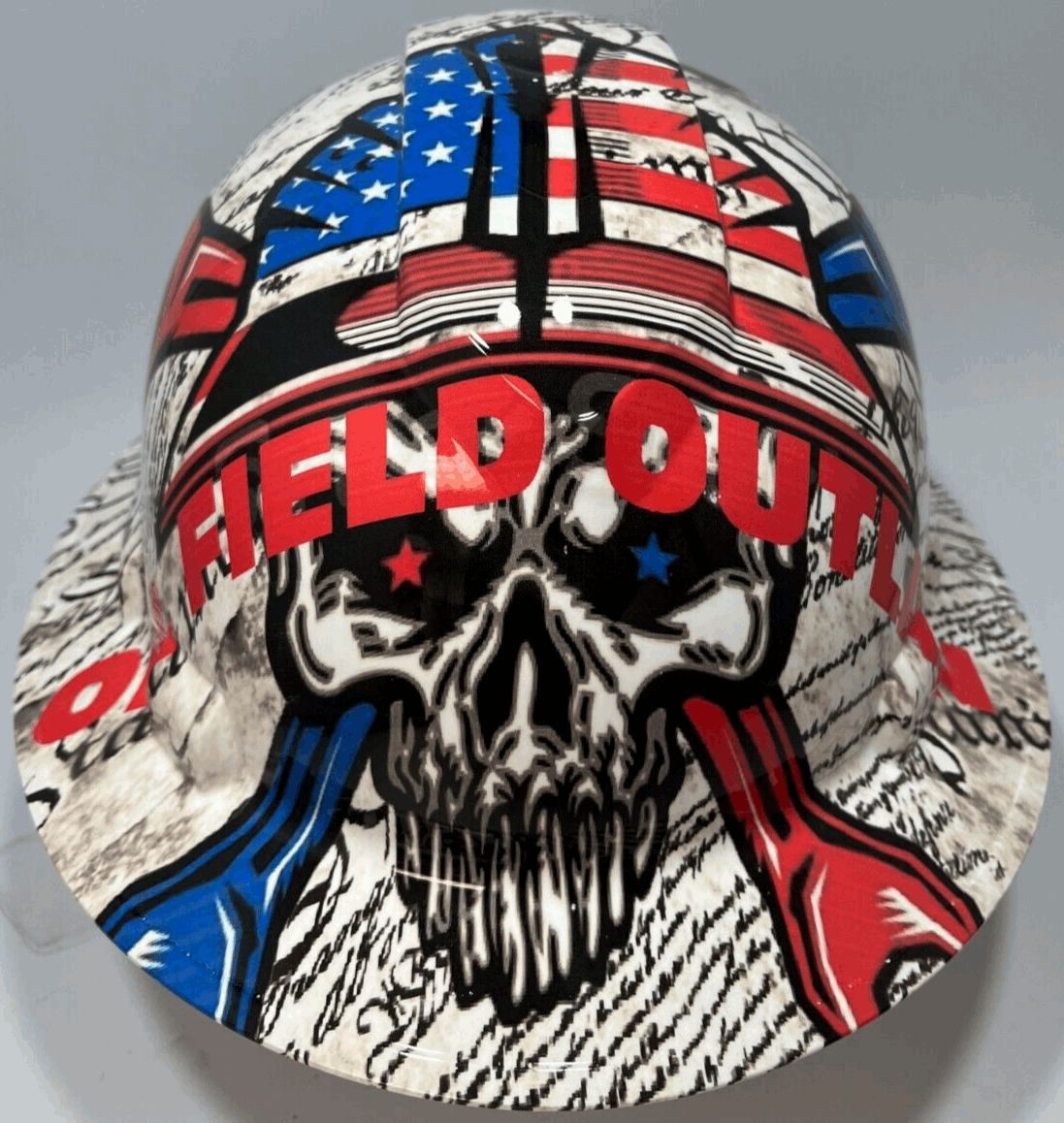Full Brim Hard Hat Hydro Dipped OIL FIELD OUTLAW