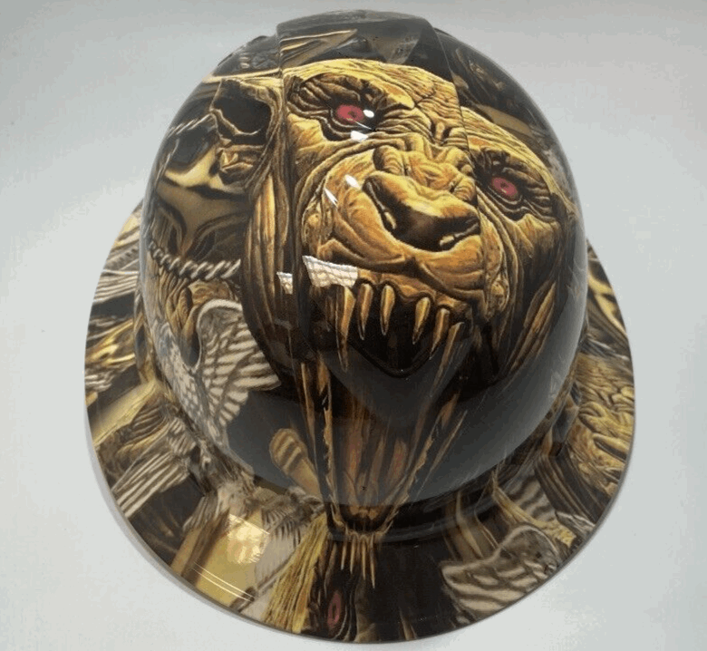 Full Brim Hard Hat Hydro Dipped Devil Dog Marines
