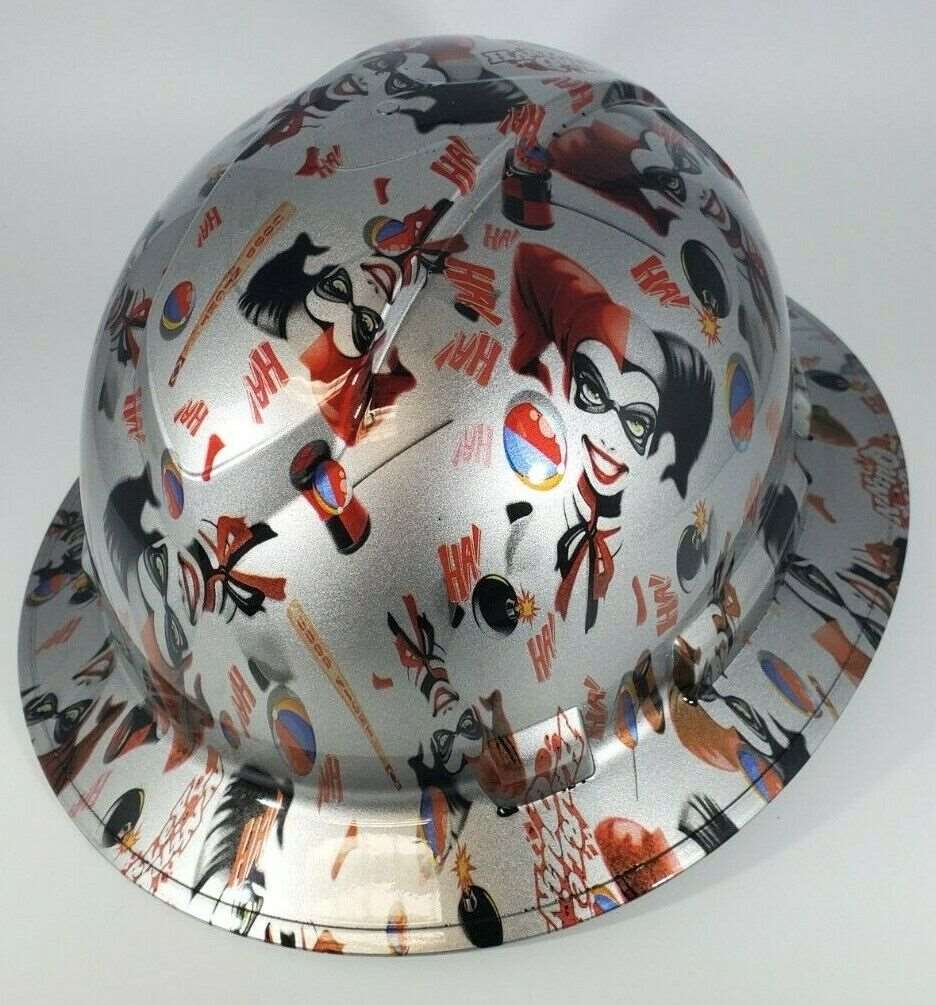 Full Brim Hard Hat Hydro Dipped HA HA HARLEY QUINN