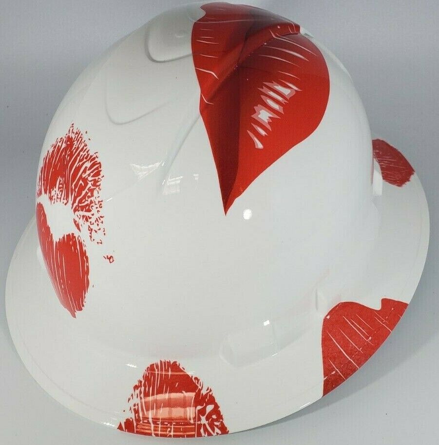 Full Brim Hard Hat Hydro Dipped LIPS