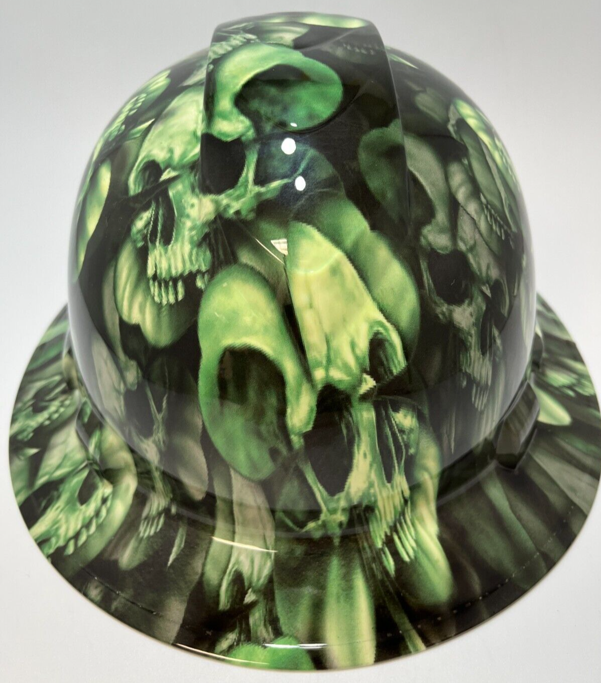 Full Brim Hard Hat Hydro Dipped UNLUCKY SHAMROCK SKULLS