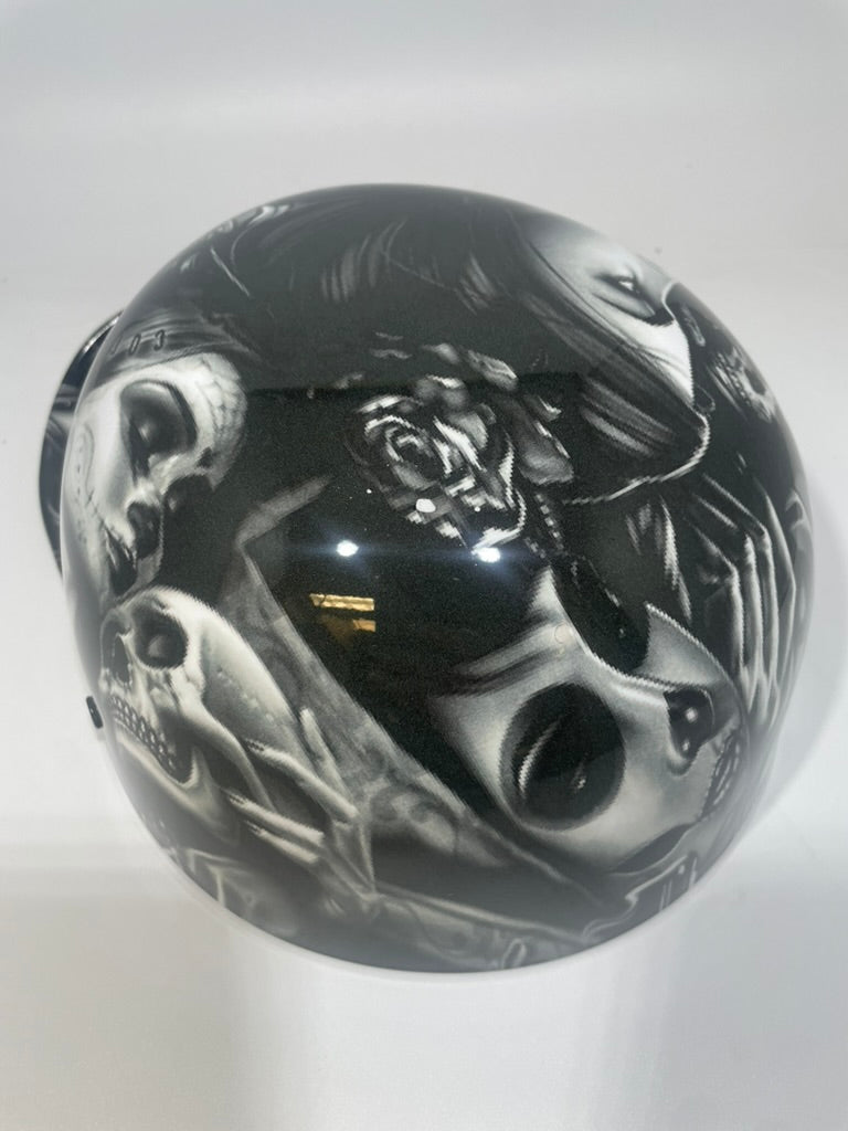 Baseball Cap Style Motorcycle Helmet DAY OF THE DEAD GIRLS