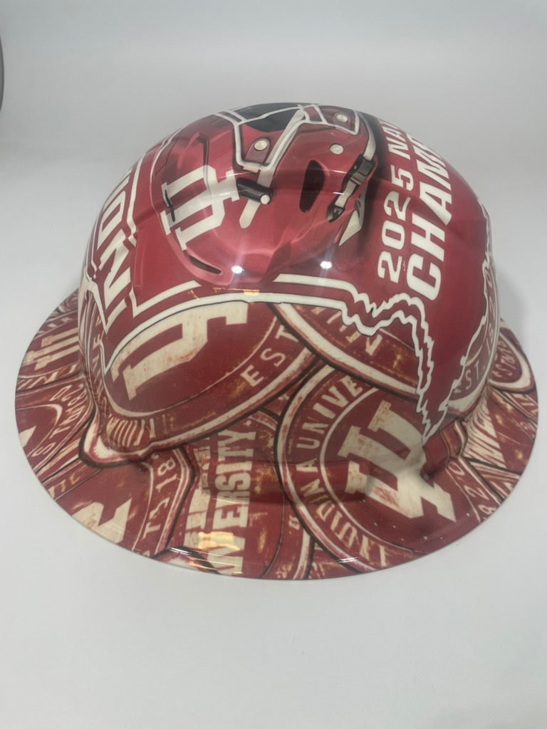 Full Brim Hard Hat Hydro Dipped Indiana Hoosier State Champs