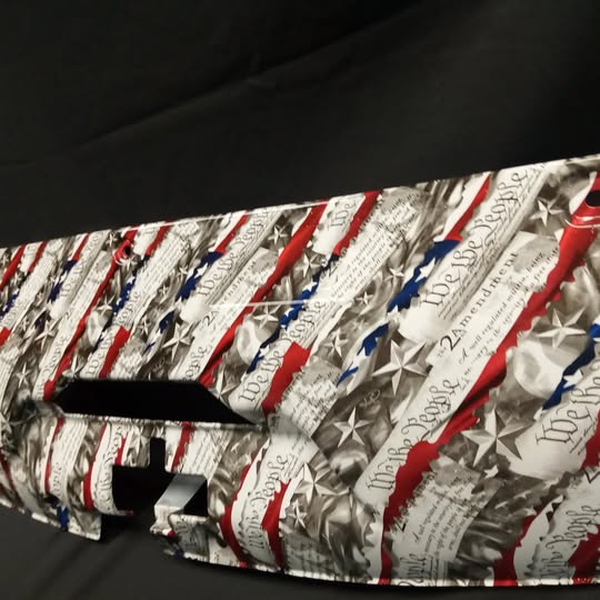 Custom We The People Torn Hydro Dipped Upper Radiator Cover for Silverado, Tahoe & Cadillac