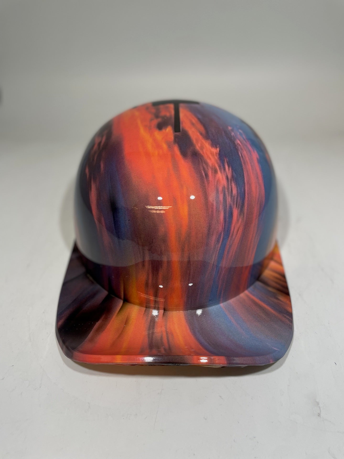 Baseball Cap Style Motorcycle Helmet Three Crosses Sunset