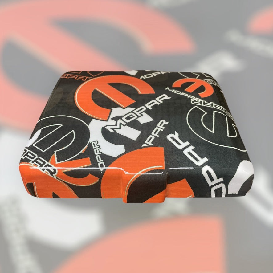 Custom Hydro Dipped Orange Mopar Fuse Box Lid Cover Charger/Challenger 2015+ Chrysler 2011+