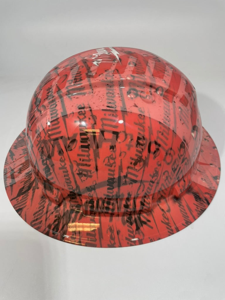Full Brim Hard Hat Hydro Dipped Milwaukee