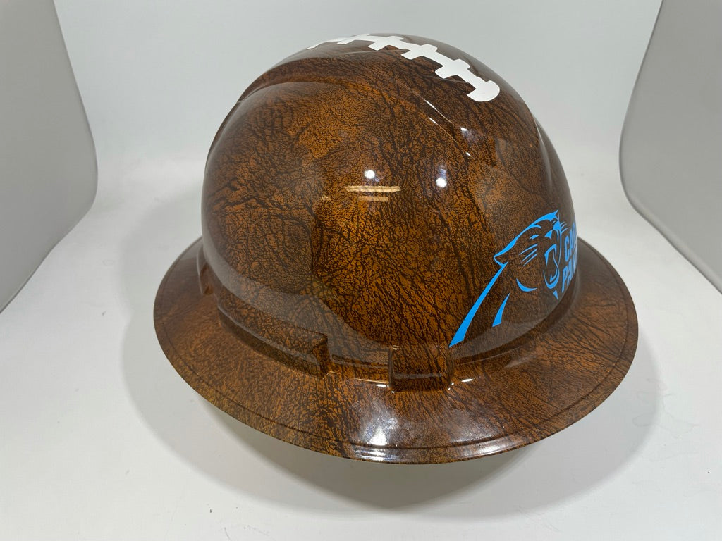 Full Brim Hard Hat Hydro Dipped Panthers Football