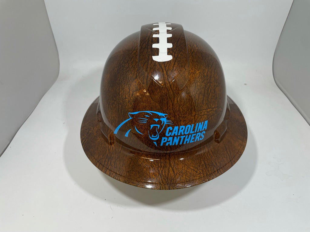 Full Brim Hard Hat Hydro Dipped Panthers Football