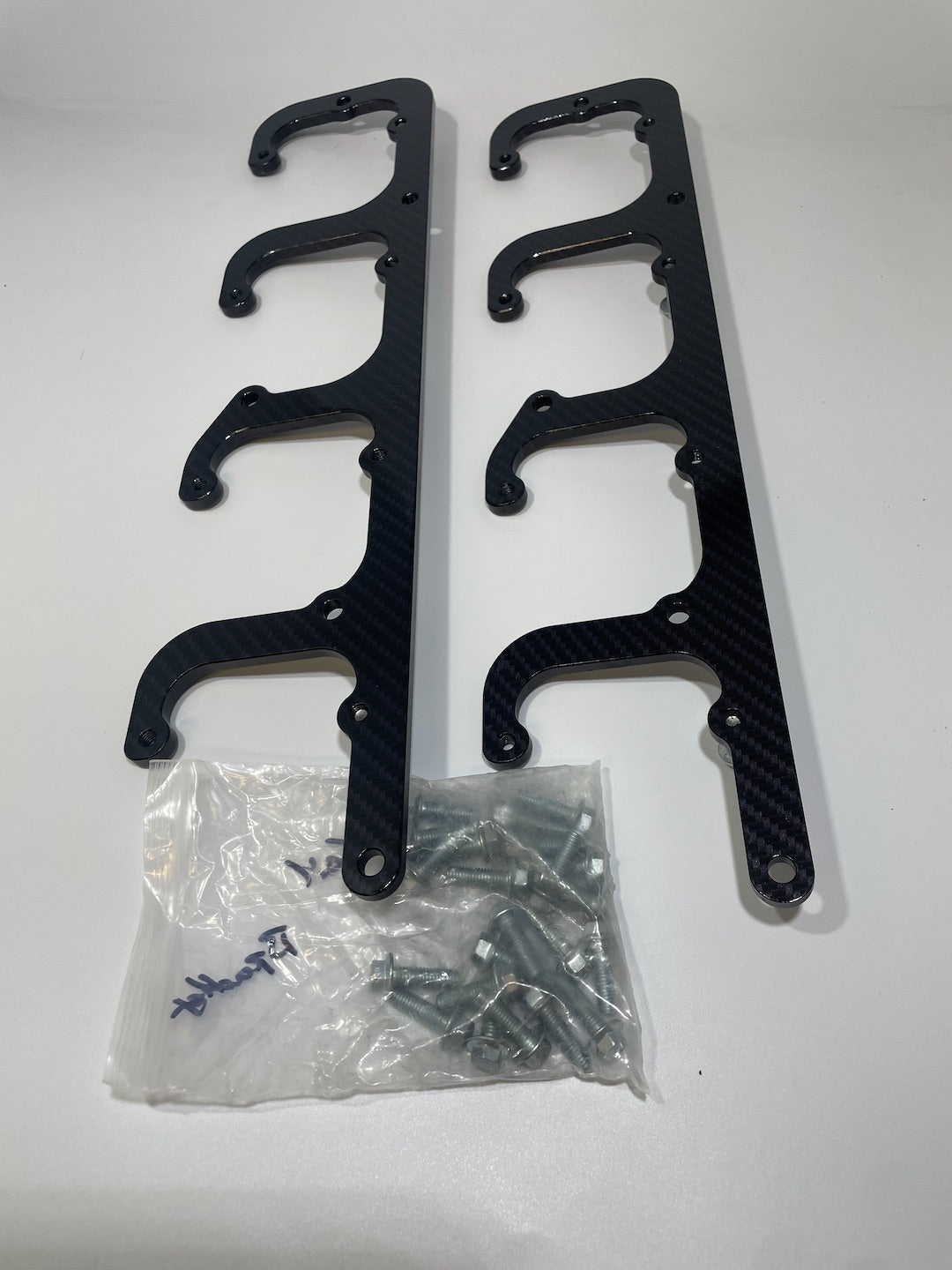 Custom Carbon Fiber Hydro Dipped LS Coil Brackets Fit LSX Swap Truck 5.3L LS1 LS3 LS2 LO4 LO9 LS6 L92 L99 L33 LR4