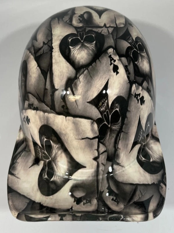 Baseball Cap Style Motorcycle Helmet Ace of Skulls