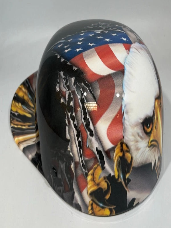 Baseball Cap Style Motorcycle Helmet RIPPING EAGLES
