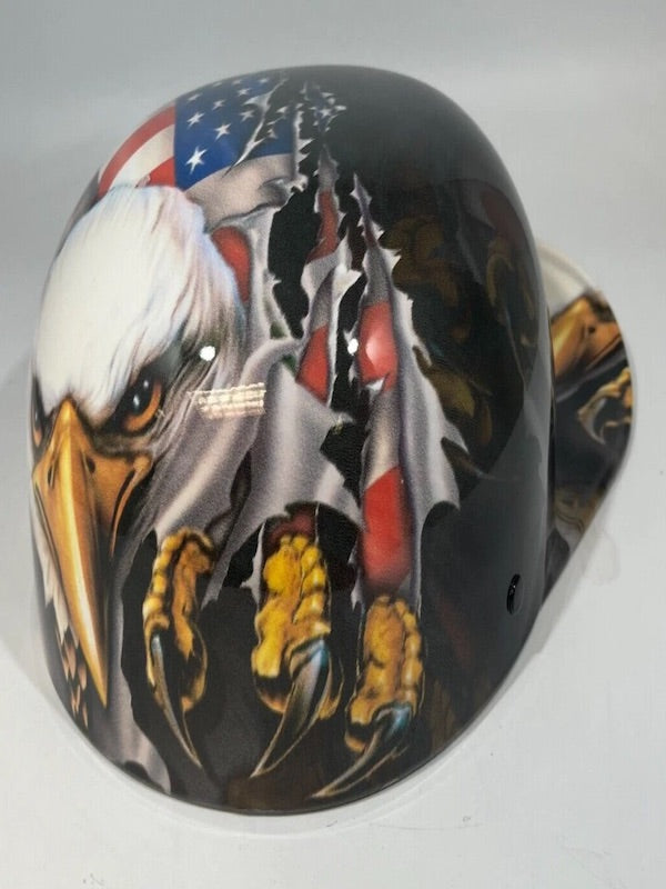 Baseball Cap Style Motorcycle Helmet RIPPING EAGLES