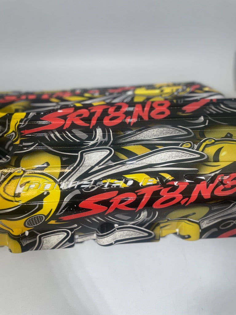 Custom Hydro Dipped Scat Pack Designed Coil Covers Powered By SRT Charger/Challenger 2015+ Chrysler 2011+