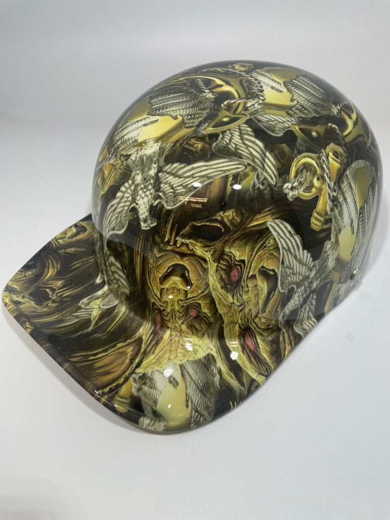 Baseball Cap Style Motorcycle Helmet Devil Dog