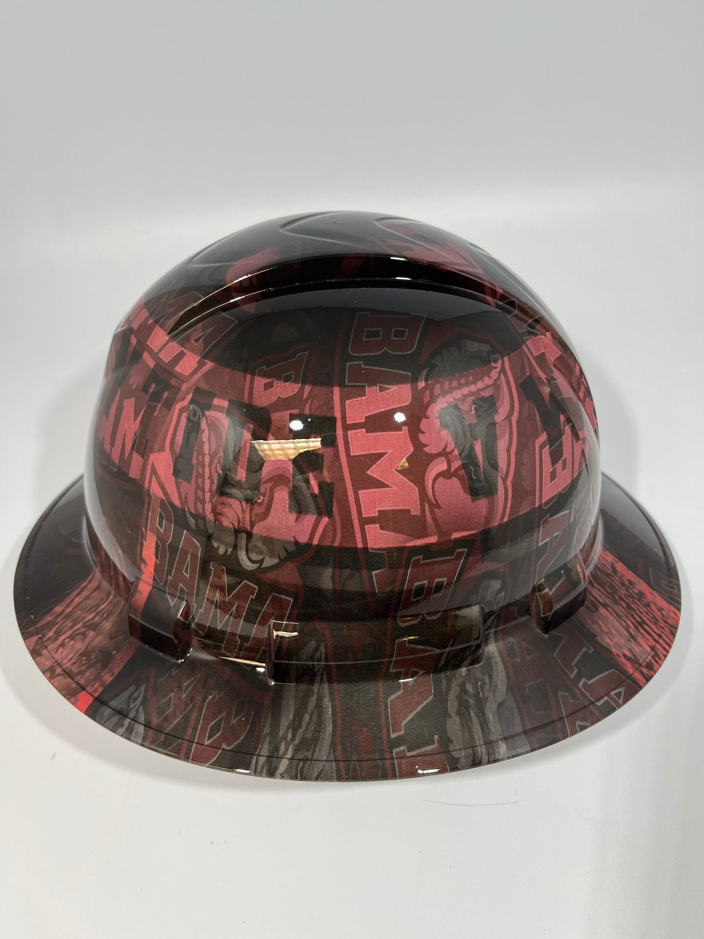 Full Brim Hard Hat Hydro Dipped ALABAMA CRIMSON TIDE BAMA ABSTRACT