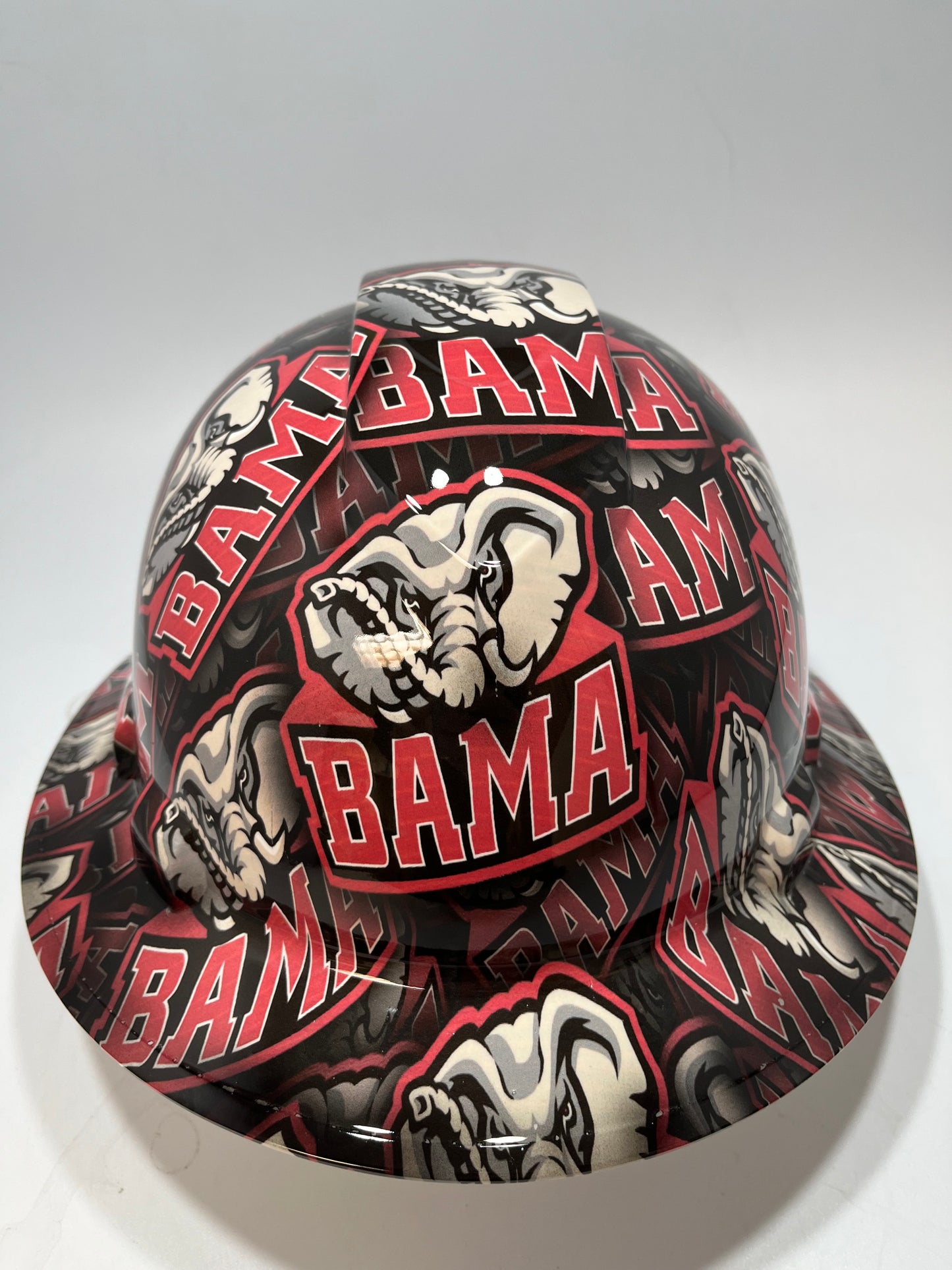 Full Brim Hard Hat Hydro Dipped ALABAMA CRIMSON TIDE Bama