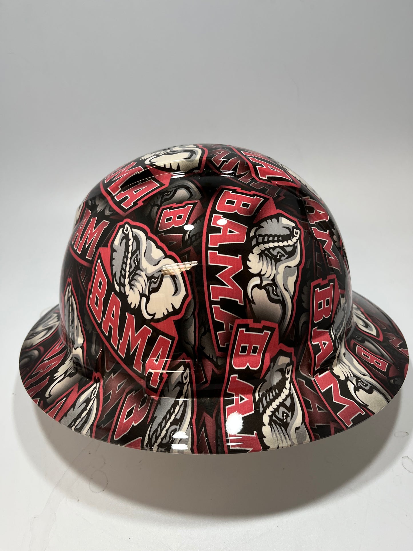 Full Brim Hard Hat Hydro Dipped ALABAMA CRIMSON TIDE Bama