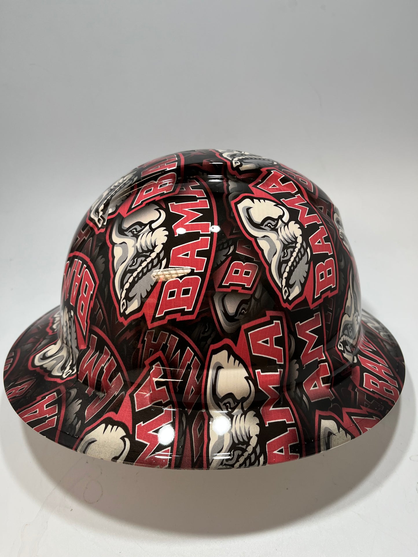Full Brim Hard Hat Hydro Dipped ALABAMA CRIMSON TIDE Bama