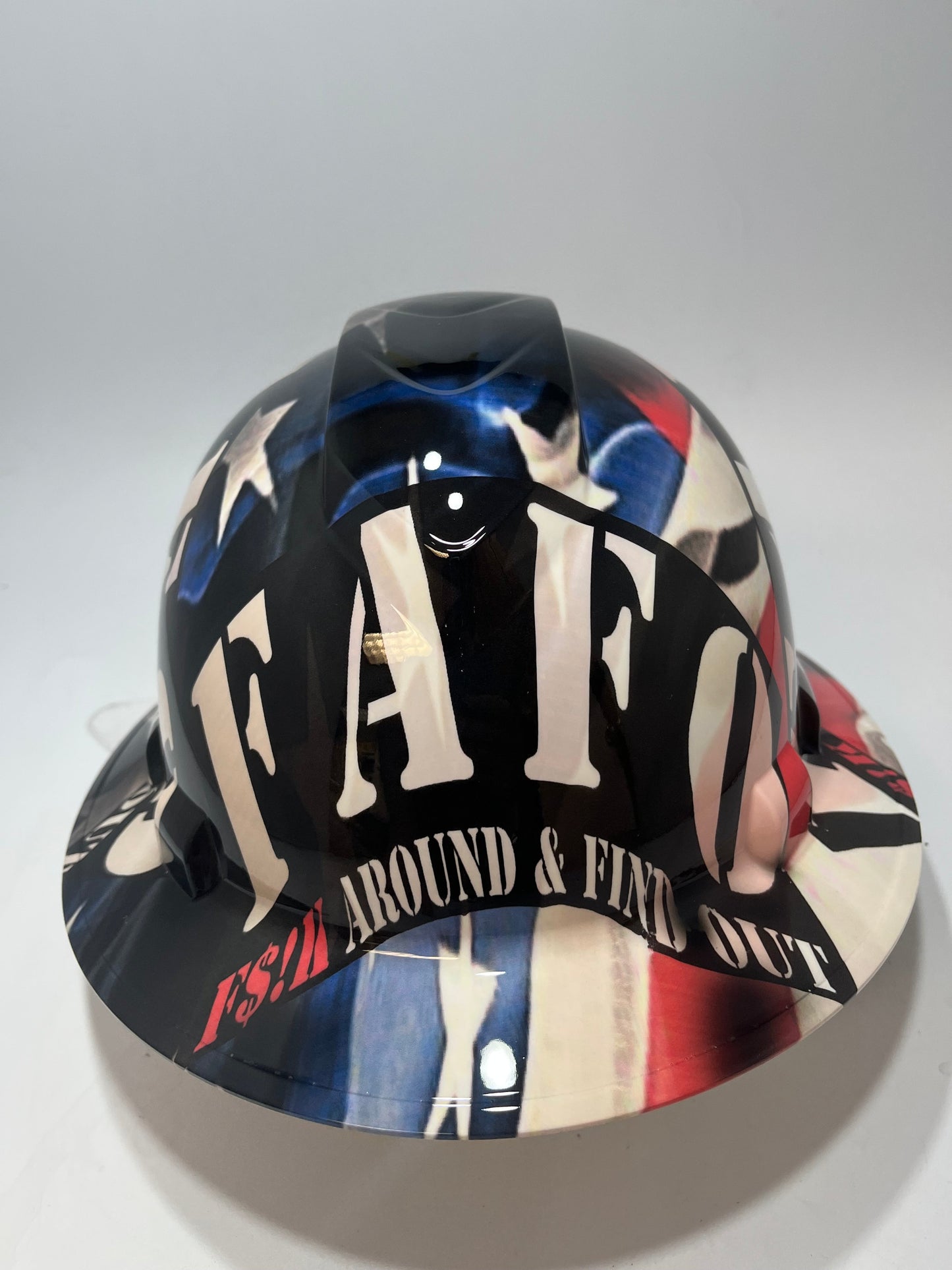 Full Brim Hard Hat Hydro Dipped AMERICAN PRIDE FAFO LMTD