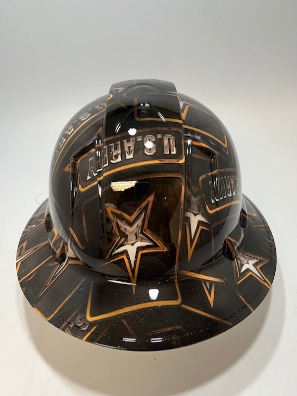 Full Brim Hard Hat Hydro Dipped Army