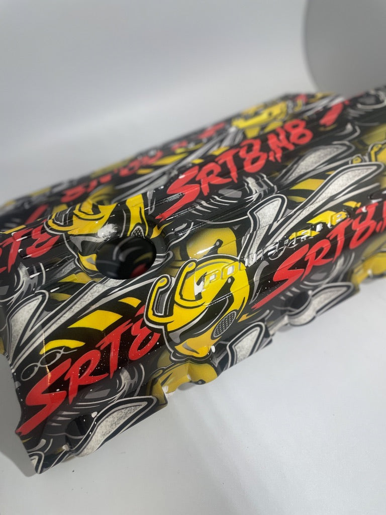 Custom Hydro Dipped Scat Pack Designed Coil Covers Powered By SRT Charger/Challenger 2015+ Chrysler 2011+