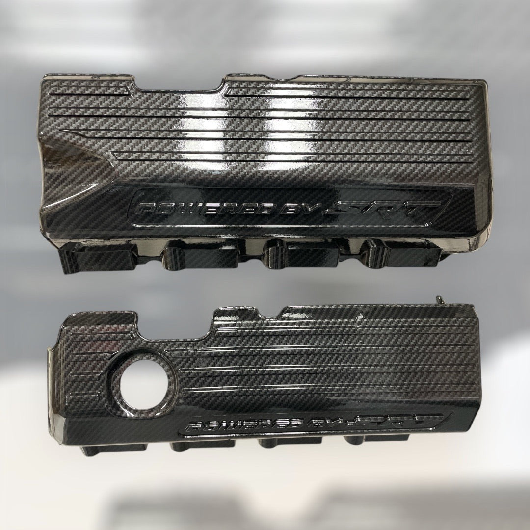 Custom Hydro Dipped Carbon Fiber Coil Covers Powered By SRT Charger/Challenger 2015+ Chrysler 2011+