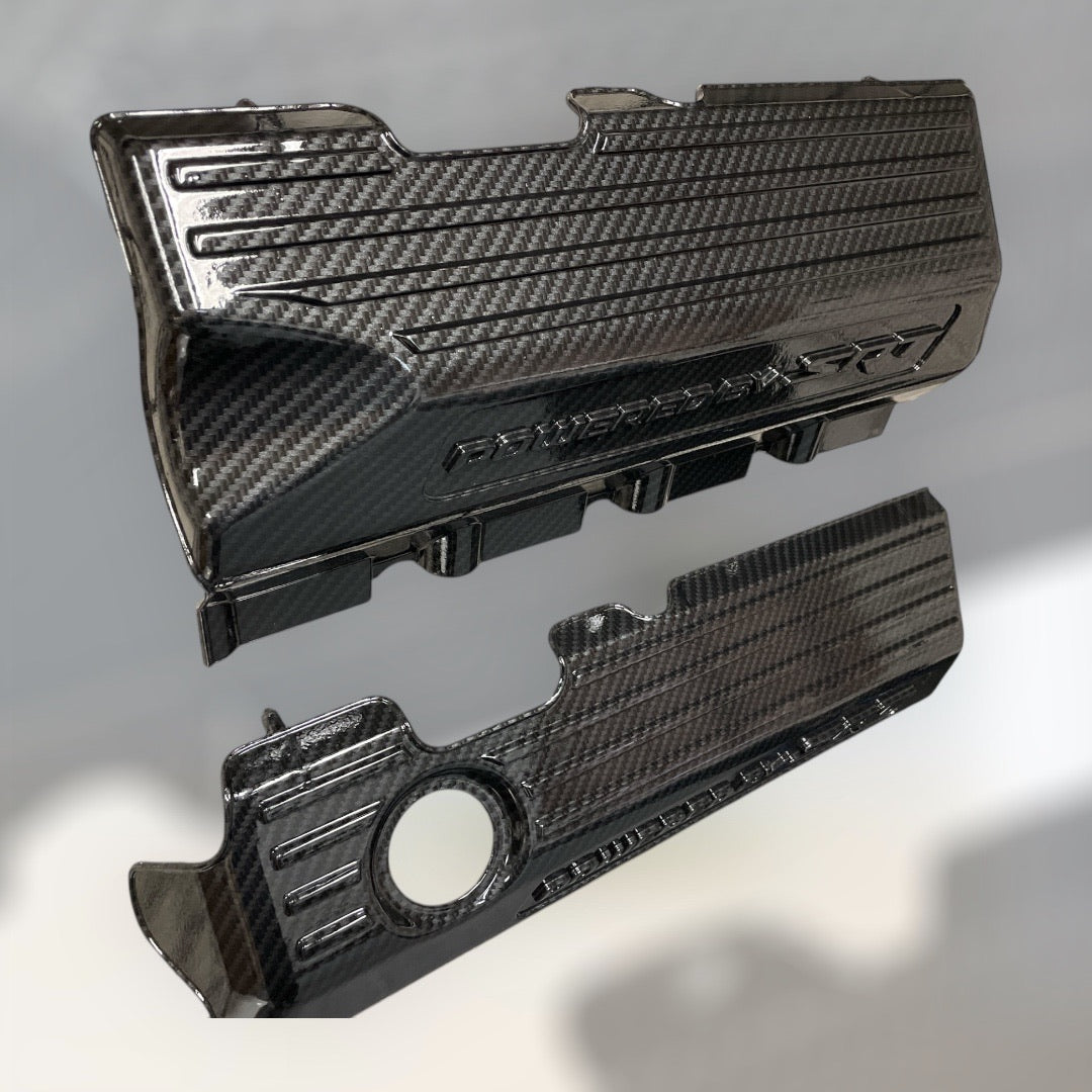 Custom Hydro Dipped Carbon Fiber Coil Covers Powered By SRT Charger/Challenger 2015+ Chrysler 2011+