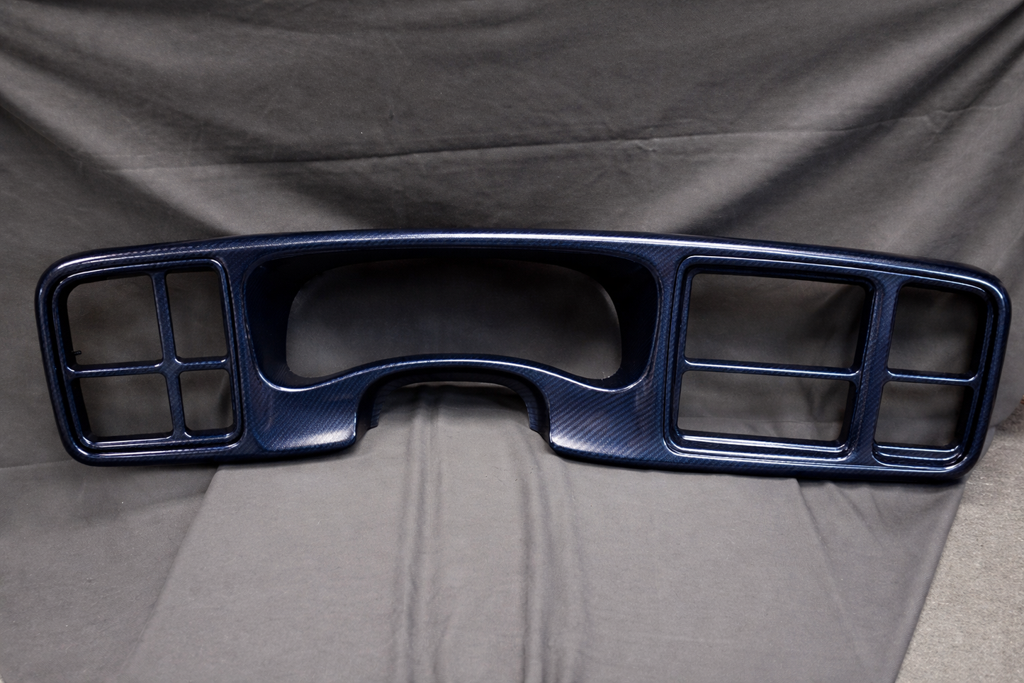 Custom Blue Carbon Fiber Hydro Dipped Dash Bezels & Interior Trim for Silverado, Tahoe & Cadillac