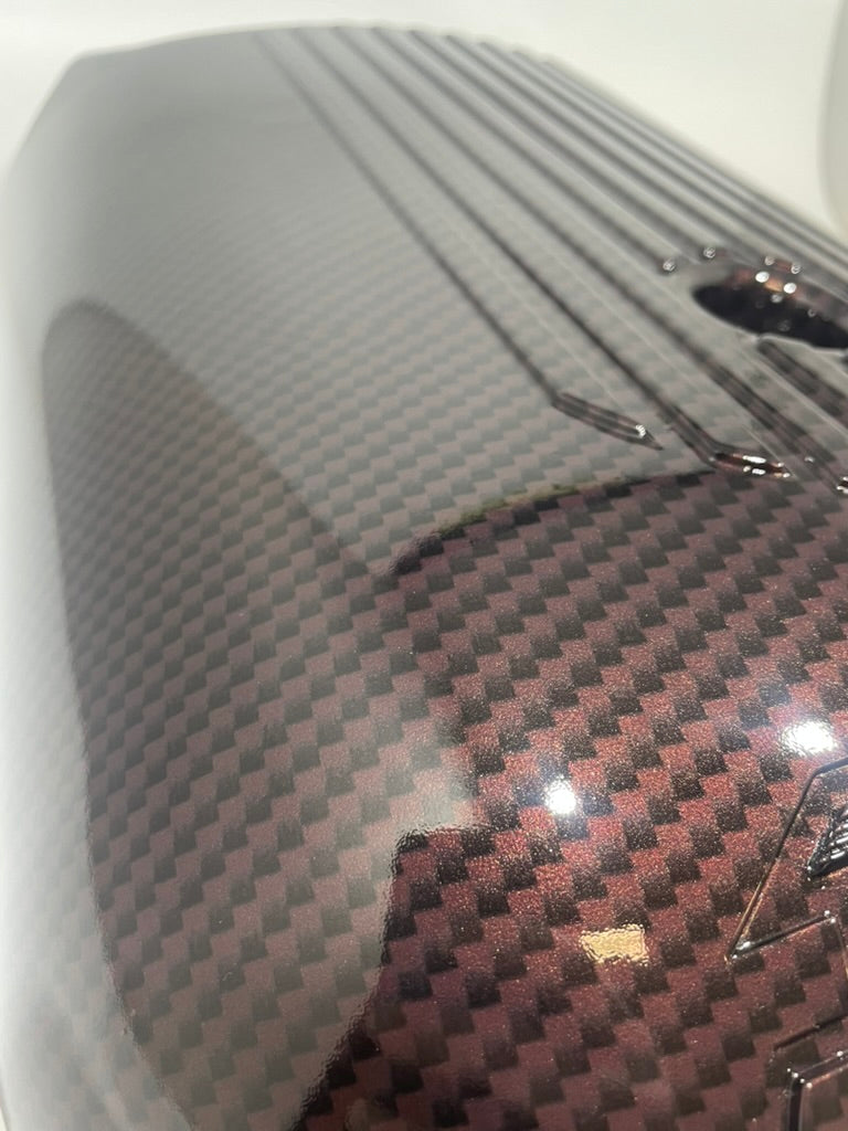 Custom Velvet Red Carbon Fiber Hydro Dipped Engine Covers for Silverado, Tahoe &amp; Cadillac